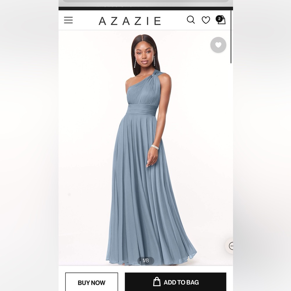 Azazie Charlize Dust Blue (Size 14)